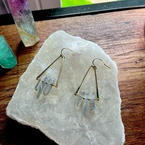 Luna Norte aura quartz earrings